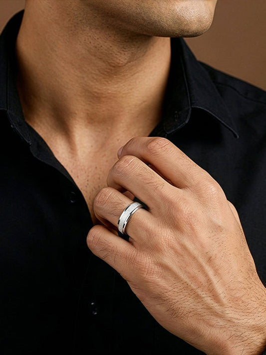 Silver Majestic Shine Band For Him