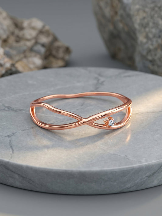 Rose Gold Infinity Shine Ring