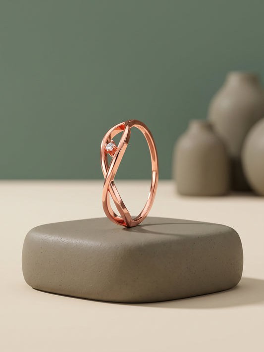 Rose Gold Infinity Shine Ring