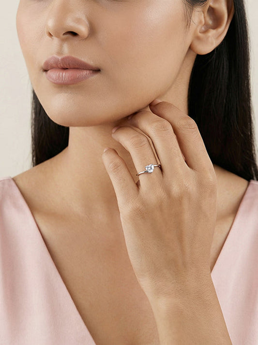 Silver Twilight Love Ring