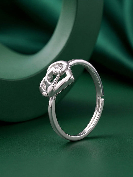 Silver Delulu In Love Ring