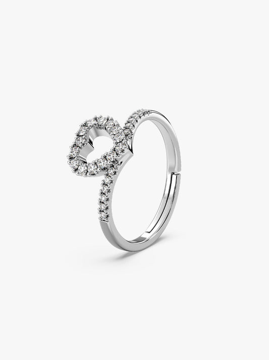Silver Celeste Love Ring