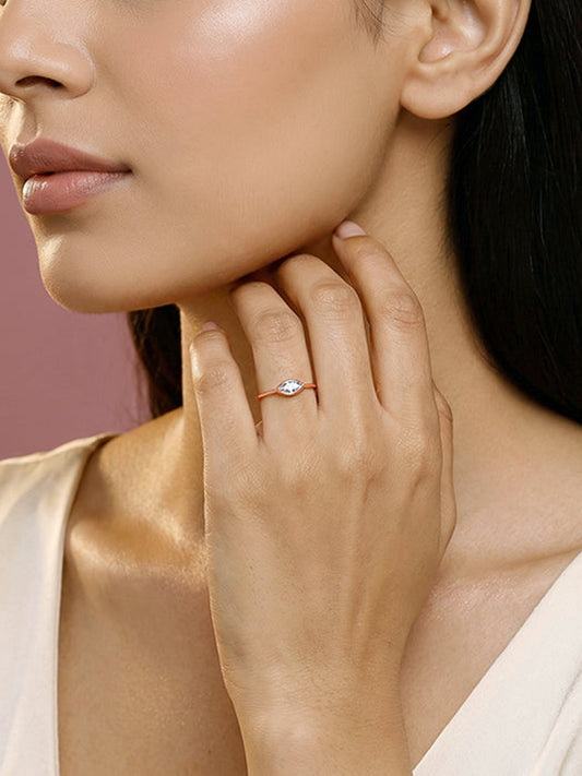 Rose Gold Eye Ring (Size 12)