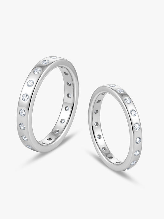 Silver Evermine Couple Bands