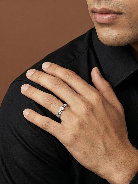 Silver Vanguard Ring For Him (Size 12)