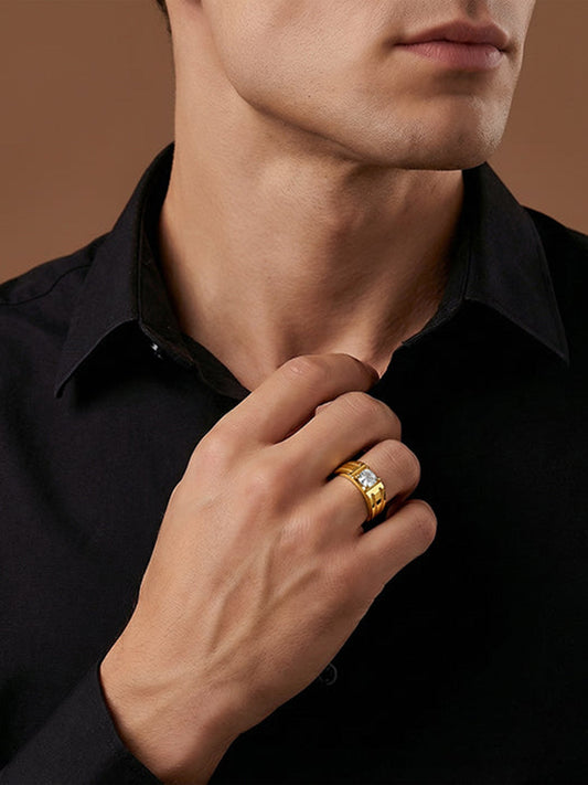 Golden Foundation Ring For Him
