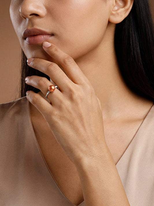 Silver Linda Pearl Ring (Size 12)