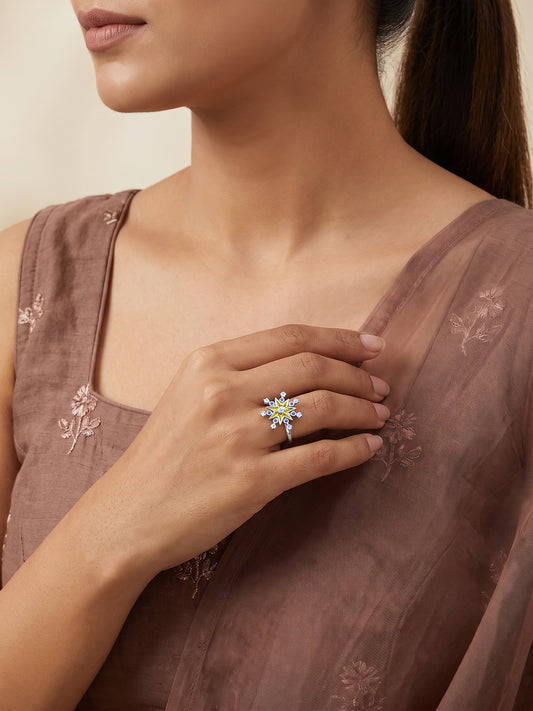 Silver Utsav Sparkle Ring (Size 12)