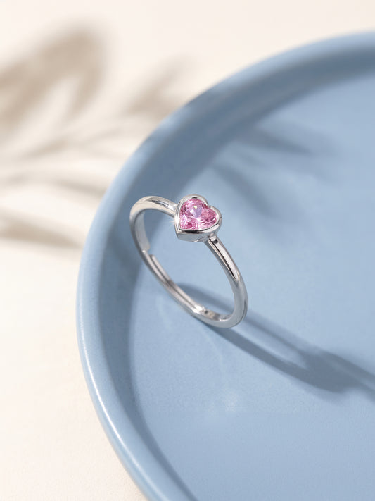 Silver Rosetta Heart Ring (Size 12)