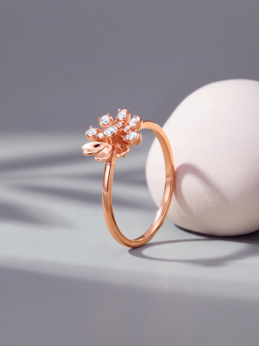 Rose Gold Fleurelle Ring (Size 12)