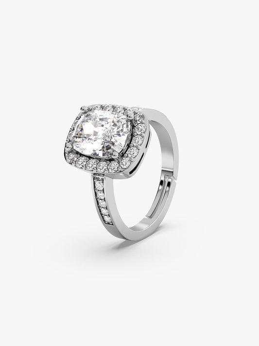 Silver Classic Solitaire Ring