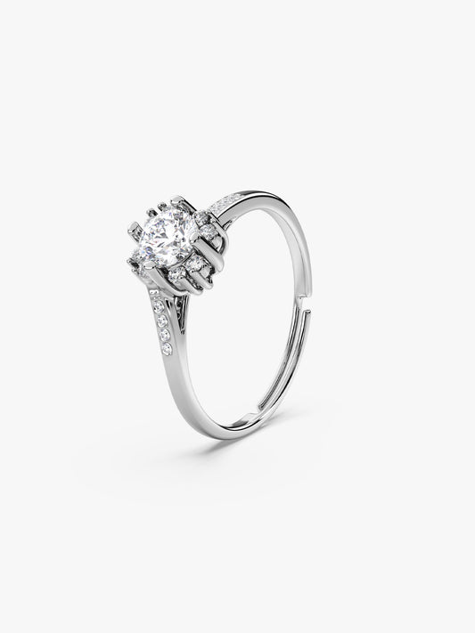 Kriti Sanon Silver Zircon Twist Ring