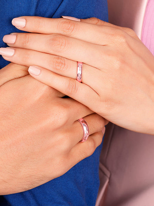 Rose Gold Partners in Fun Couple Bands