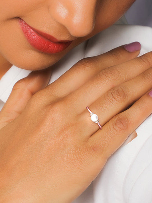 Rose Gold Pearl Of Paradise Ring