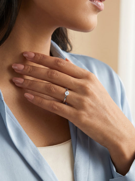 Silver Zircon Love Island Ring