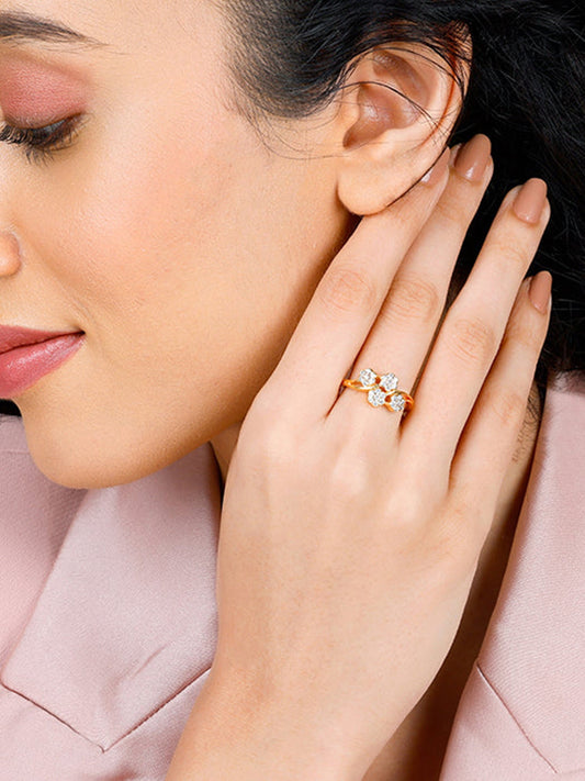 Golden Floral Fantasy Ring