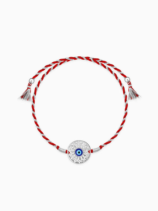 Silver Positive Evil Eye Rakhi