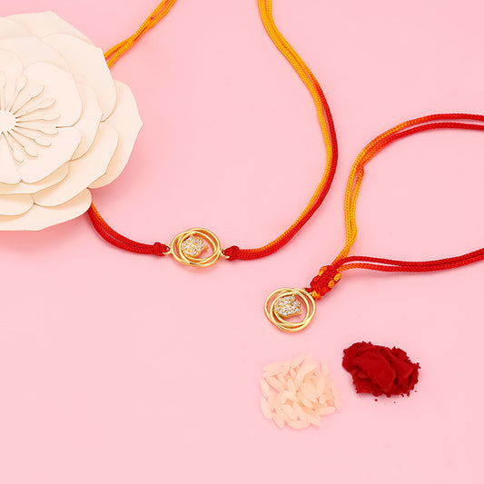 Golden Embracing The Spirit Bhaiya Bhabhi Rakhis