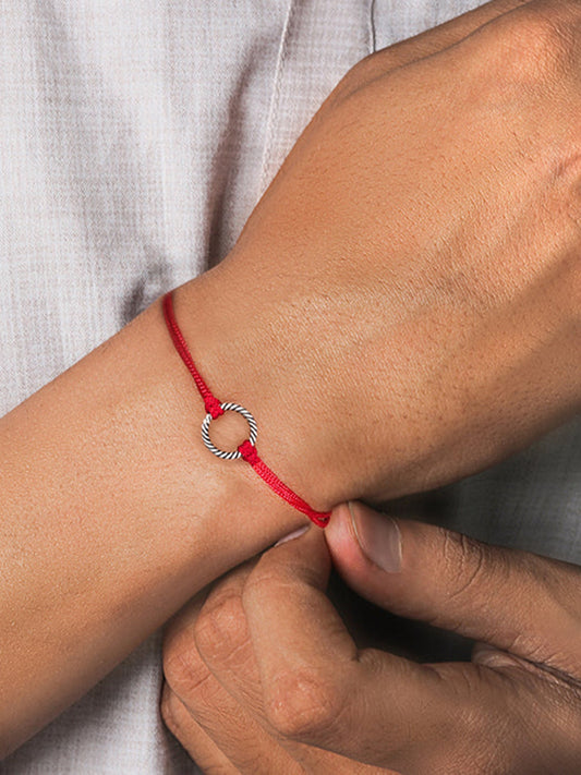 Silver Woven Feelings Rakhi