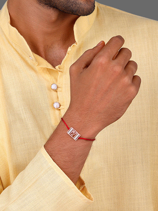 Rose Gold Spiritual Om Rakhi