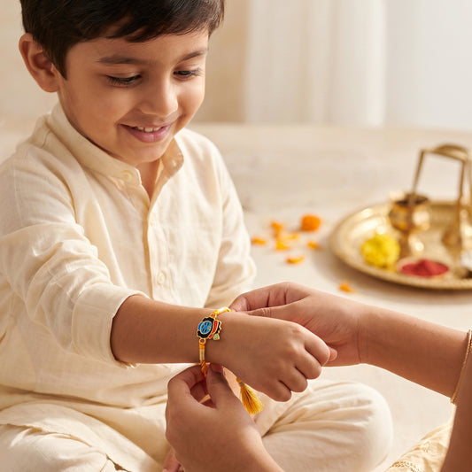 Golden Kanhaiya Kids Rakhi
