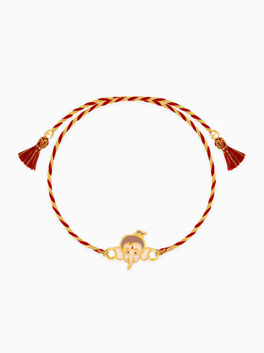 Golden Bal Ganesh Rakhi for Kids
