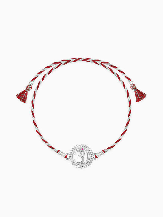 Silver Om Mandala Rakhi