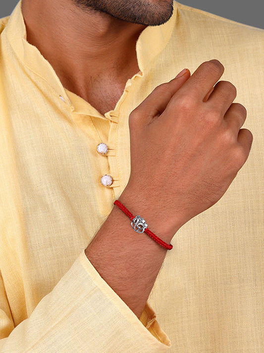 Silver Gajanana Rakhi