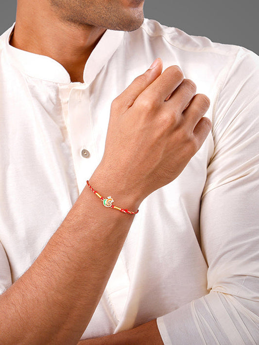 Golden Sukhkarta Grace Rakhi