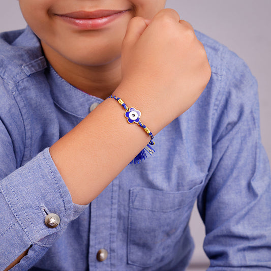 Silver Mystic Eye Kids Rakhi Combo (Set of 2)