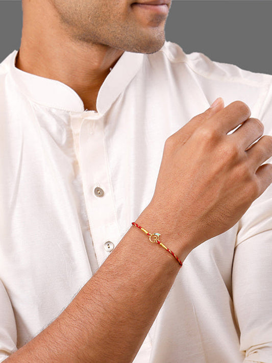 Golden Divya Om Rakhi