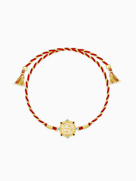 Golden Swastika Mandala Rakhi