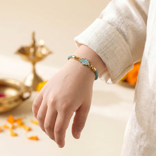 Golden Cute Cloud Kids Rakhi