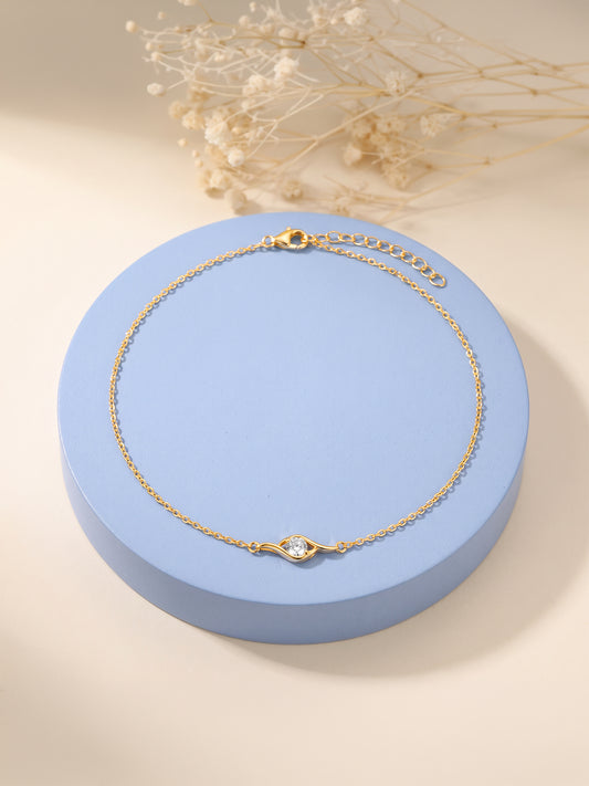 Golden Shinny Eye Anklet