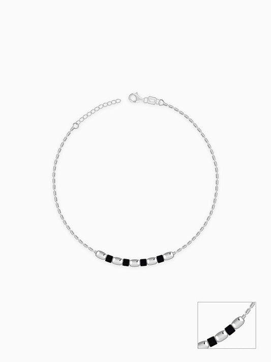 Silver Midnight Anklet