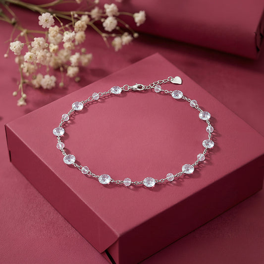 Silver Lucent Shore Anklet