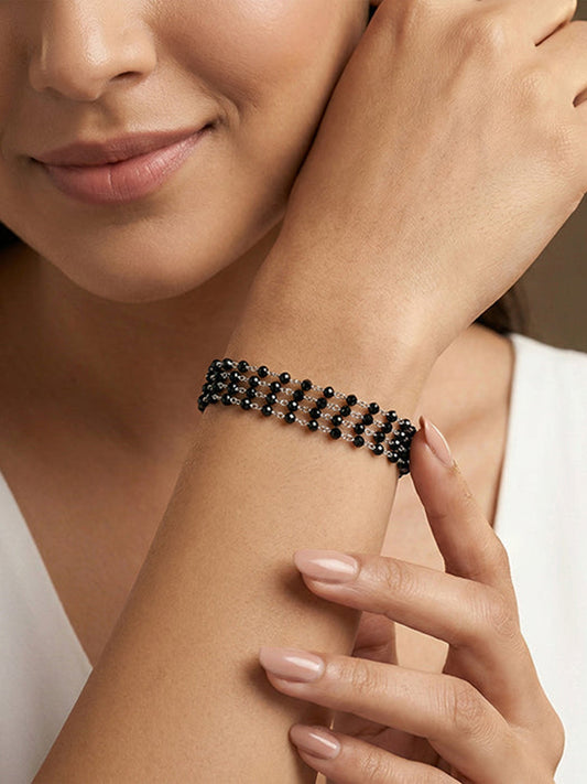 Silver Nocturnal Flow Layred Bracelet