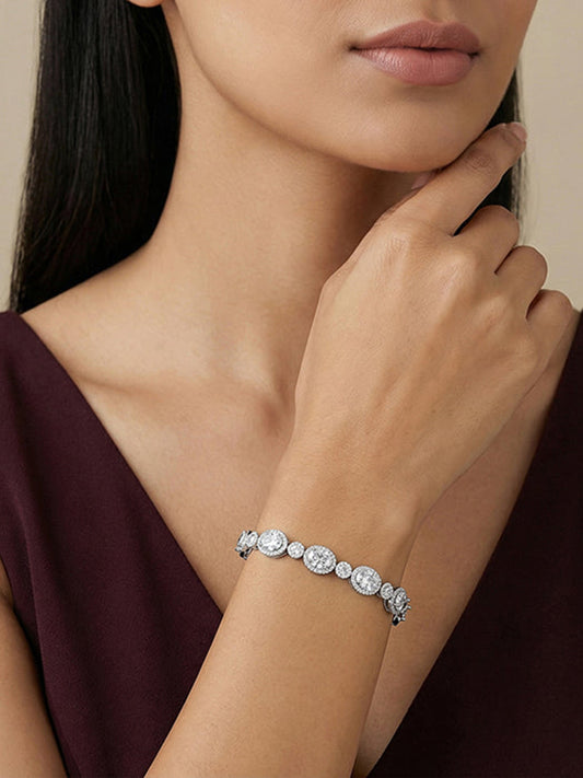 Silver Young Royals Zircon Bracelet