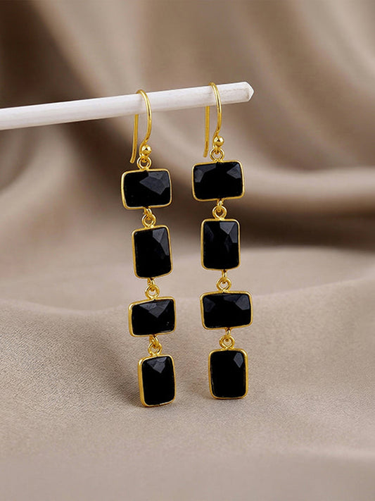 Golden Naga Noir Dangler Earrings