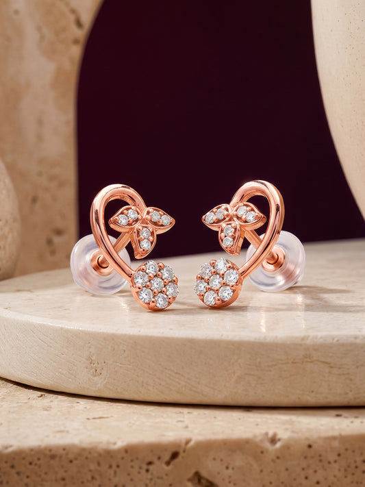 Rose Gold Serelle Stud Earrings