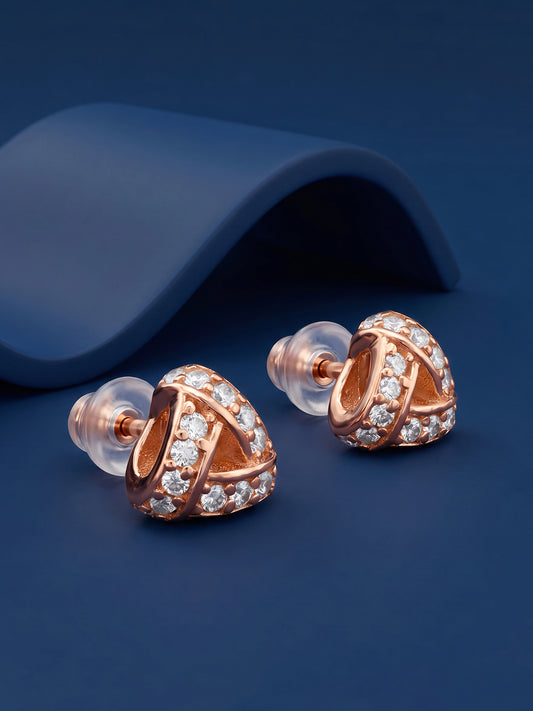 Rose Gold Twisted Beauty Studs
