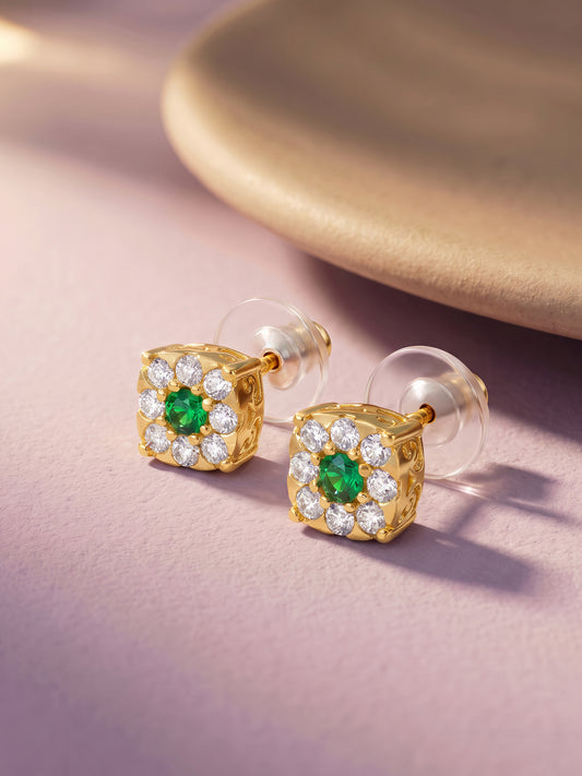 Golden Cassiora Stud Earring