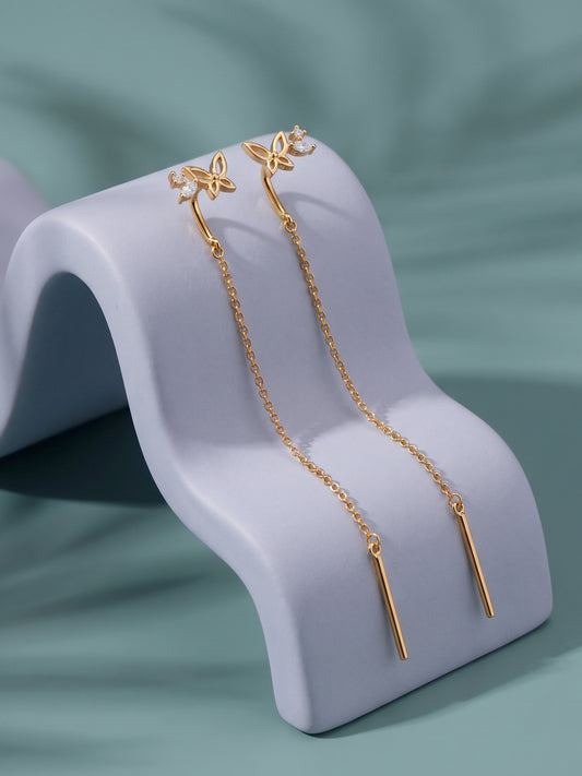 Golden Farasha Sui Dhaga Earrings