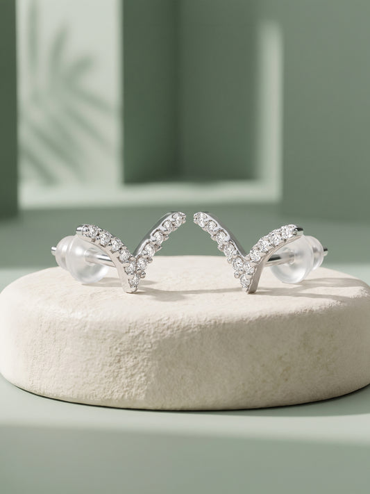 Silver Averon Studs