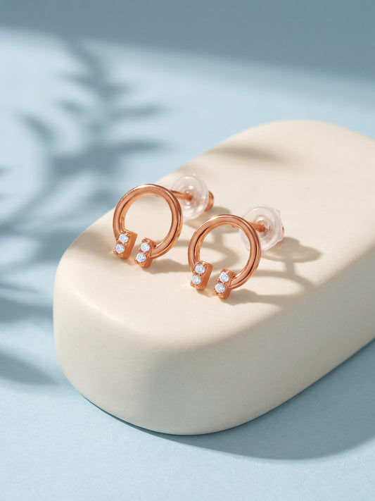 Rose Gold Tune In Earrings