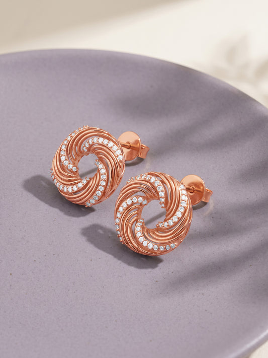 Rose Gold Cirque Glow Studs