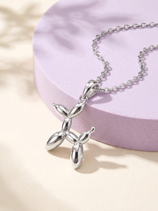 Silver Mr Wiggles Kids Pendant With Link Chain