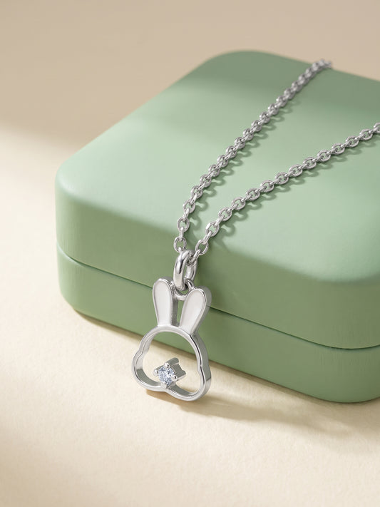 Silver Royal Bunny Kids Pendant