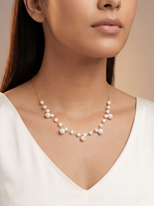 Golden Jamie Pearl Necklace