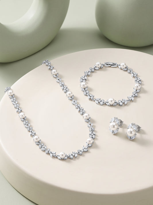 Silver Crawford Pearl Set of 3